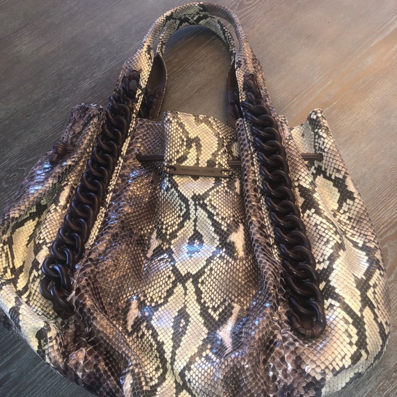 Michael Kors python shoulder bag. - Picture 7 of 10